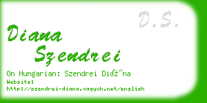 diana szendrei business card